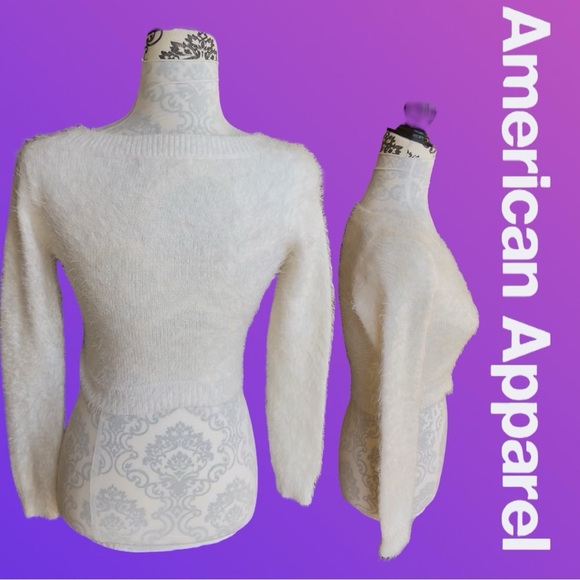 American Apparel fuzzy cropped top - Picture 7 of 12